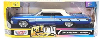 Chevrolet Impala low rider 1964 blå - skala 1:24
