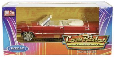 Chevrolet Impala Conv. 1963 röd low rider - skala 1:24