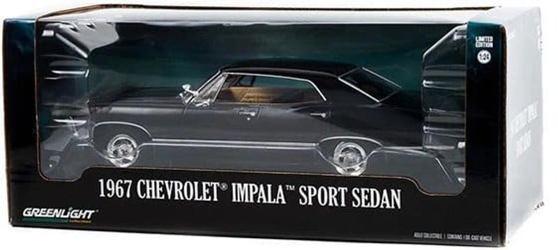 Chevrolet Impala 1967 Sport Sedan svart - Skala 1:24