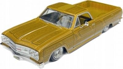 Chevrolet El Camino 1965 low rider guld - skala 1:24