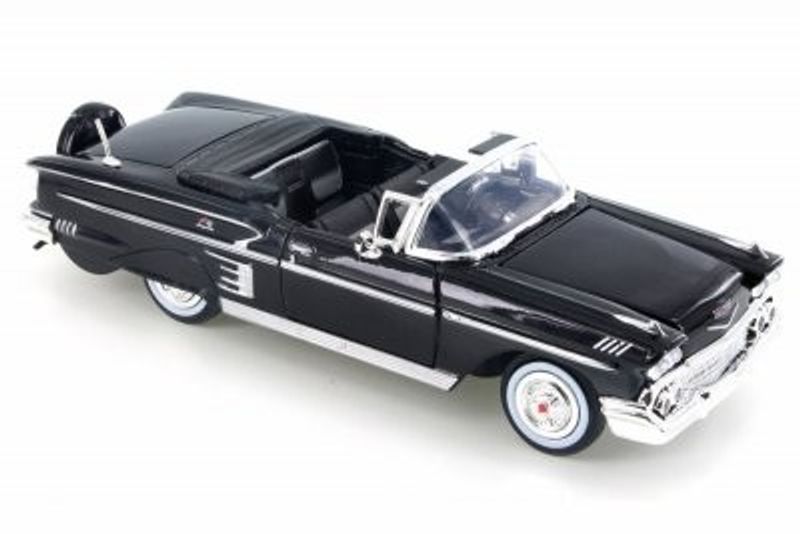 Chevrolet Impala 1958 svart - skala 1:24