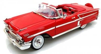 Chevrolet Impala 1958 röd - skala 1:24
