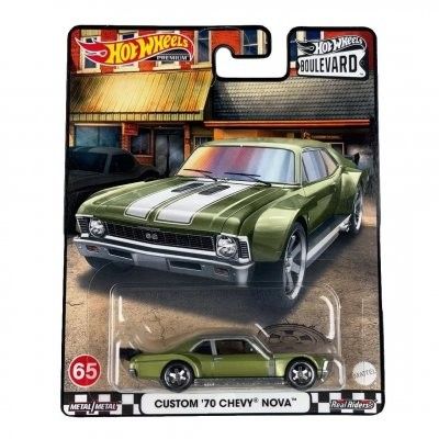 Chevrolet Nova 1970 custom grön - Hot Wheels 1:64
