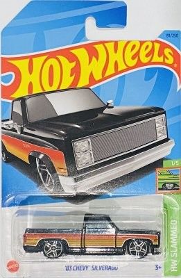 Chevrolet Silverado 1983 svart - Hot Wheels 1:64