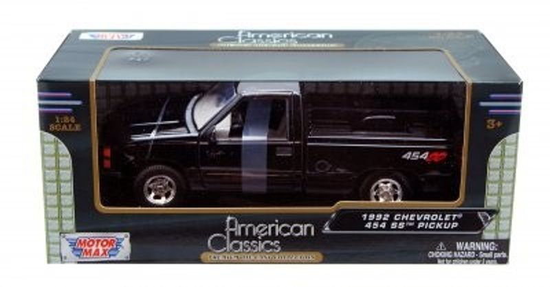 Chevrolet Pickup 454 SS 1992 svart - ljus grön - skala 1:24