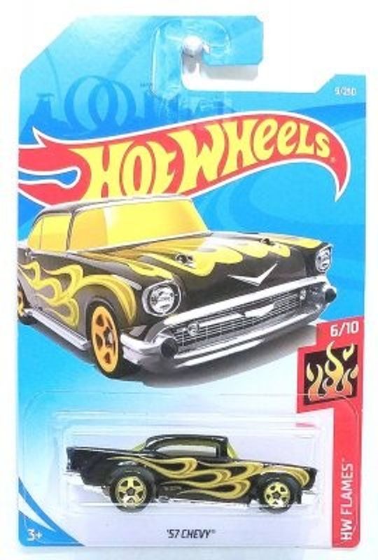 Chevrolet BelAir 57 svart med flammor- Hot Wheels 1:64