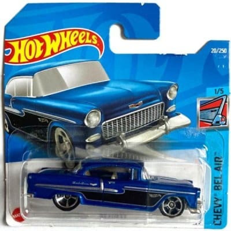 Chevrolet BelAir 55 blå met. - Hot Wheels 1:64