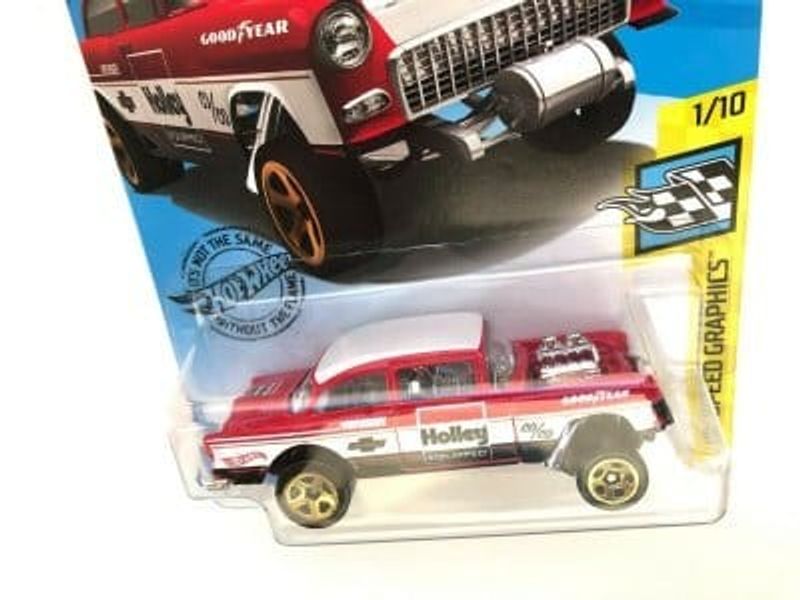 Chevrolet BelAir 55 Gasser röd - Hot Wheels 1:64