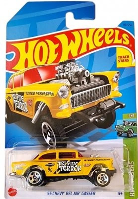 Chevrolet BelAir 55 Gasser gul - Hot Wheels 1:64