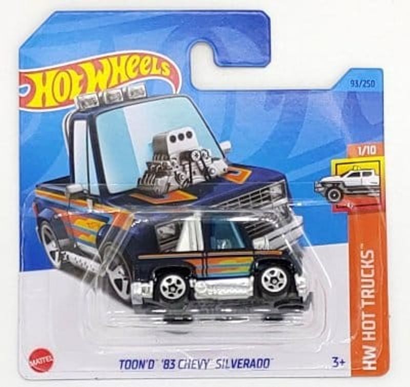 Chevrolet Silverado 1983 Tooned Blau/Schwarz - Hot Wheels 1:64
