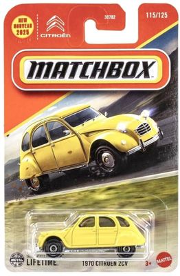 Citroen 2CV 1970 gul - Matchbox 1:64