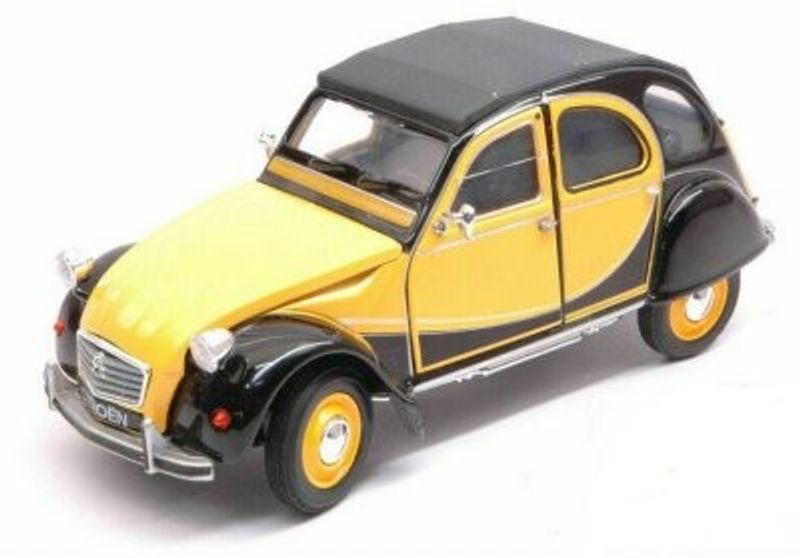Citroen 2CV Charleston - gul/svart - skala 1:24