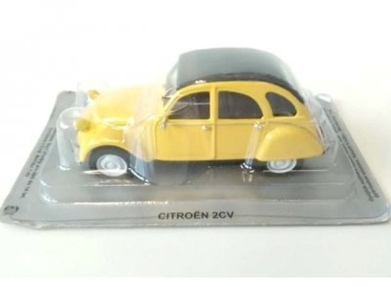 Citroen 2CV super, gul - skala 1:43