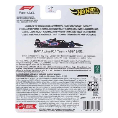 F1-series BWT Alpine 2024 #31 Esteban Ocon - Hot Wheels 1:64