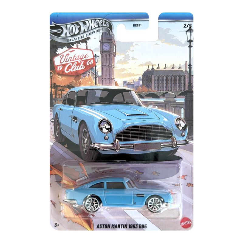 Aston Martin DB5 – Vintage Silver-Serie von Hot Wheels im Maßstab 1:64
