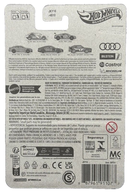 Audi R8 LMS  - Hot Wheels Audi silver series 1:64
