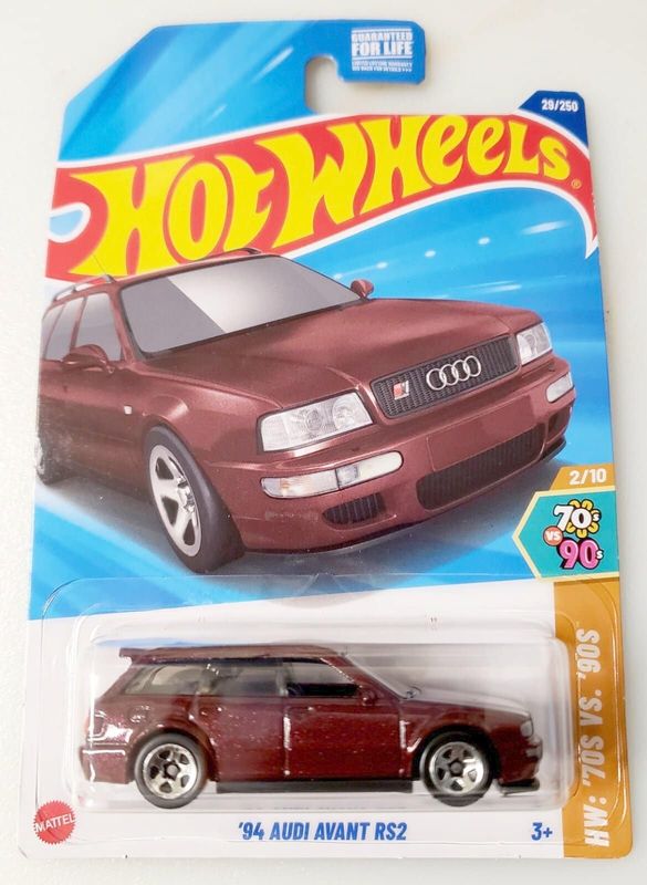 Audi RS 2 Avant 1994 mörk röd - Hot Wheels 1:64