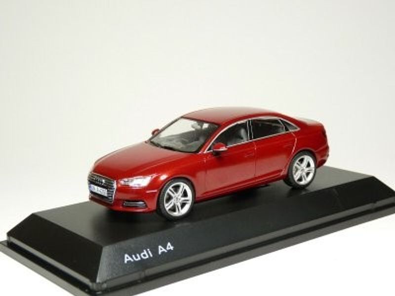Audi A4 2015 röd - skala 1:43