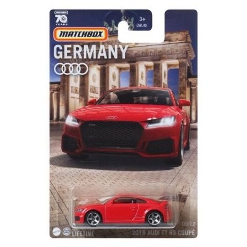 Audi TT RS Coupé 2019 rot - Matchbox 1:64 (beschädigte Verpackung)