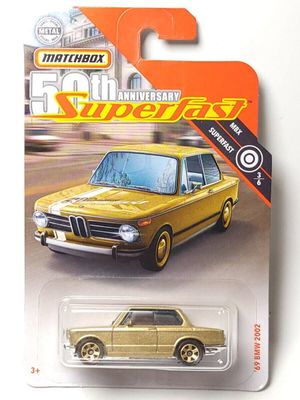 BMW 2002 1969 guld - Matchbox Superfast 1:64