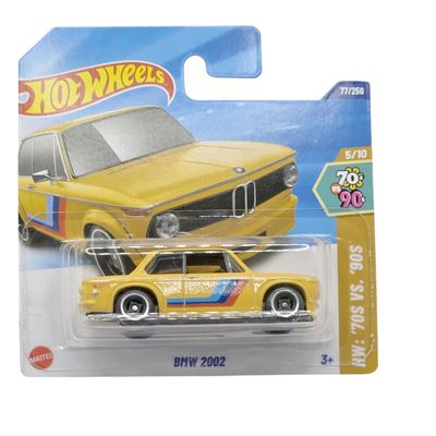BMW 2002 gul - Hot Wheels 1:64 (short card)