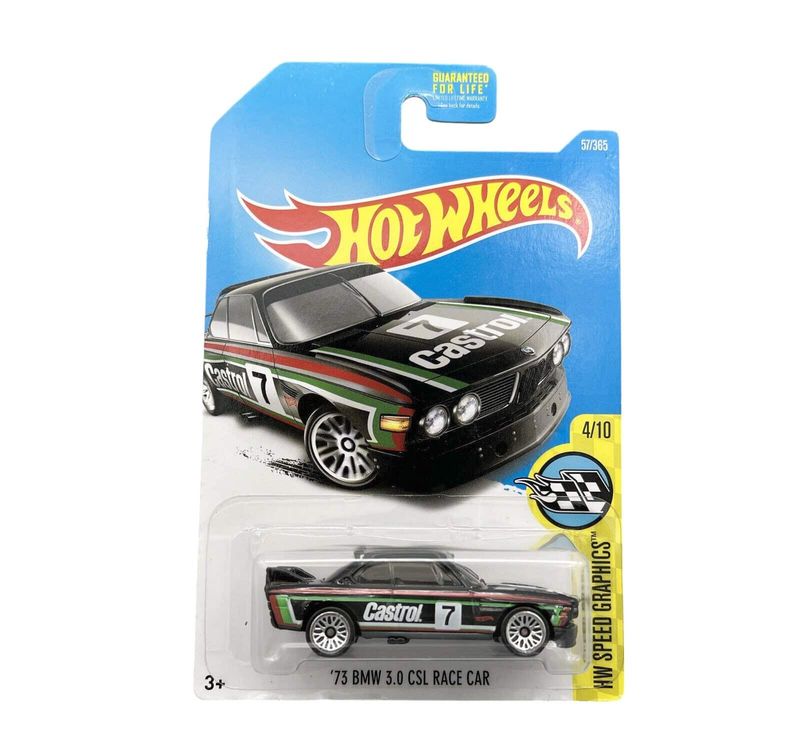 BMW 3.0 CSL 1973 racecar svart - Hot Wheels 1:64
