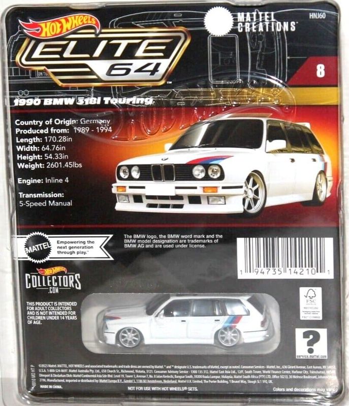 BMW 318i Touring 1990 - Hot Wheels Elite 1:64