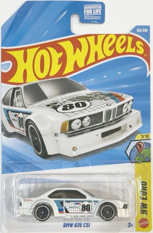 BMW 635 CSI vit - Hot Wheels 1:64