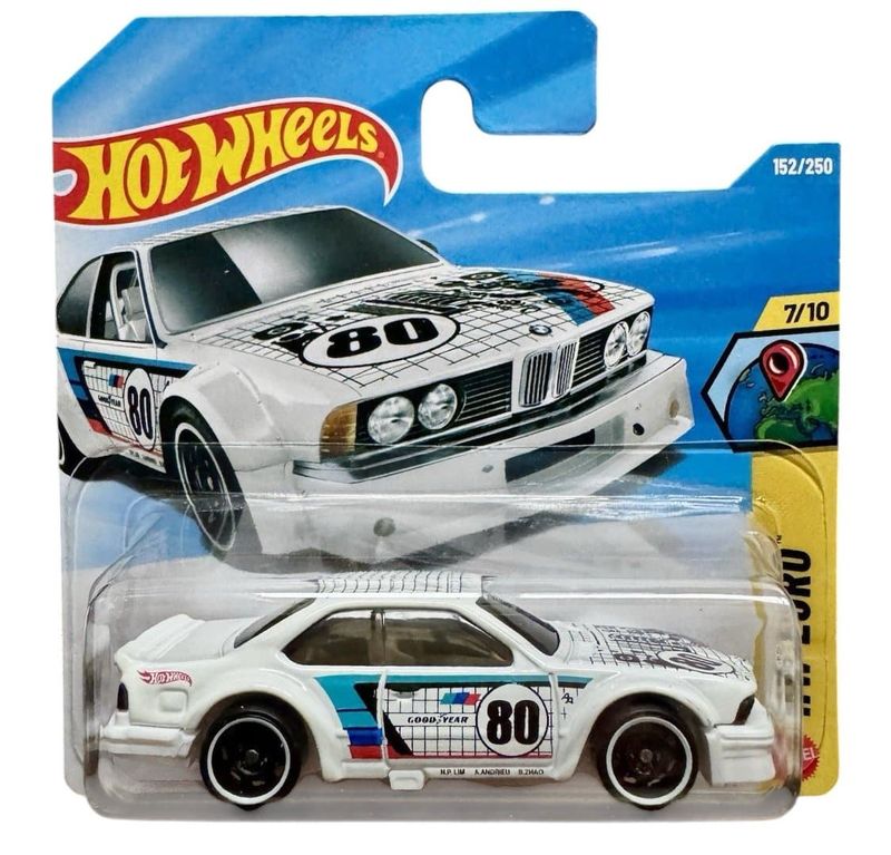 BMW 635 CSI vit - Hot Wheels 1:64 (short card)