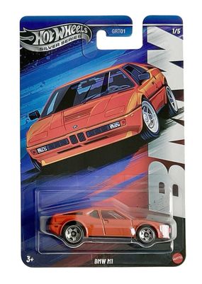 BMW M1 röd - Hot Wheels BMW silver series 1:64