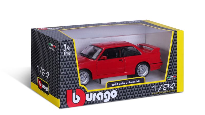 BMW M3 (E30) 1988 - röd - skala 1:24