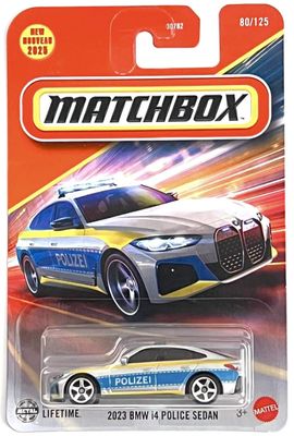 BMW i4 Police Sedan 2023 - Matchbox 1:64