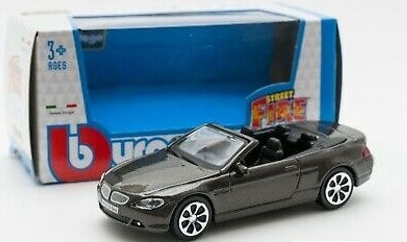 BMW 645 Cab mörk grå - skala 1:43