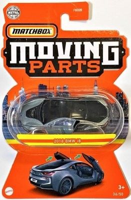 BMW i8 2016 silver/svart - Matchbox 1:64