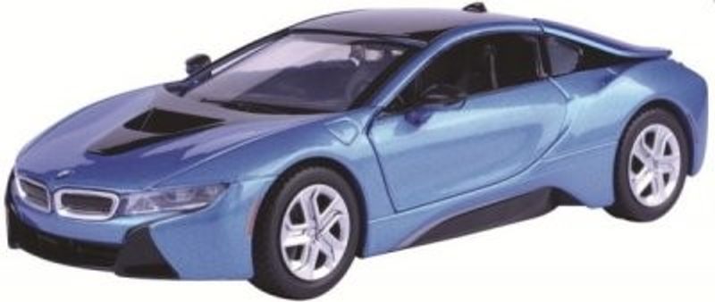 BMW i8 metallic-blå 2018 - skala 1:24