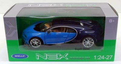 Bugatti Chiron, blå/mörk blå, 2016 - skala 1:24
