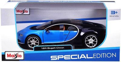 Bugatti Chiron blå/mörk blå - skala 1:24
