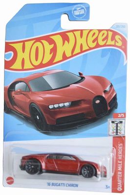 Bugatti Chiron röd - Hot Wheels 1:64