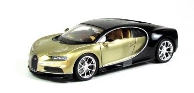Bugatti Chiron 2017 guld/svart - skala 1:24