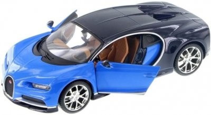 Bugatti Chiron blå/mörk blå - skala 1:24