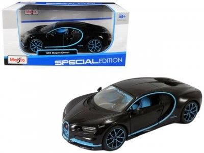 Bugatti Chiron Zero-400-Zero, svart/light blå, 2018 - skala 1:24