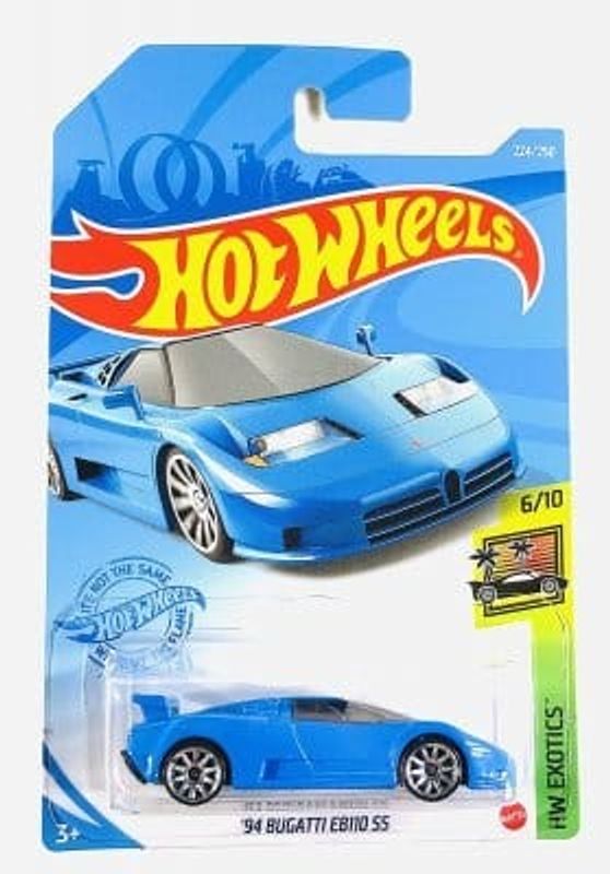 Bugatti EB110 SS 1994 blå - Hot Wheels 1:64.
