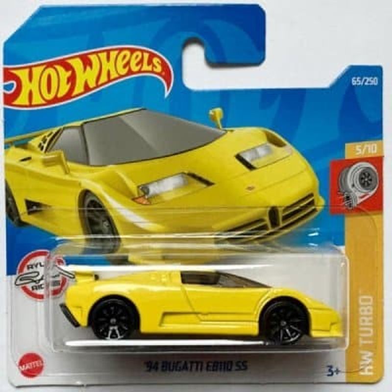 Bugatti EB110 SS 1994 gul - Hot Wheels 1:64