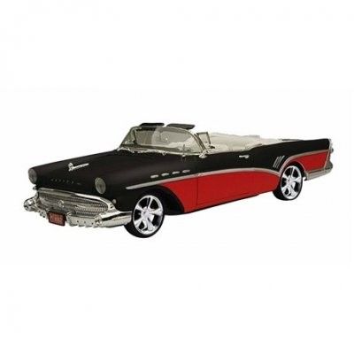 Buick Roadmaster Convertible 1957 svart/röd - skala 1:18