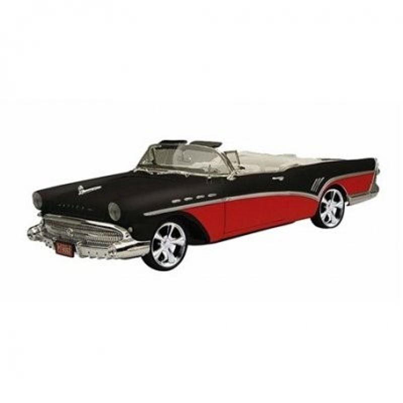 Buick Roadmaster Convertible 1957 svart/röd - skala 1:18