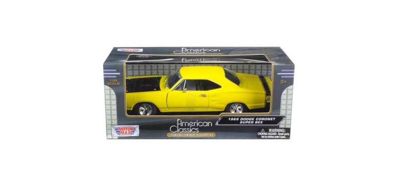 Dodge Coronet super Bee 1969 gul - skala 1:24
