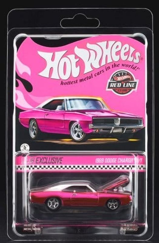 Dodge Charger 1969 rosa - Hot Wheels Elite 1:64