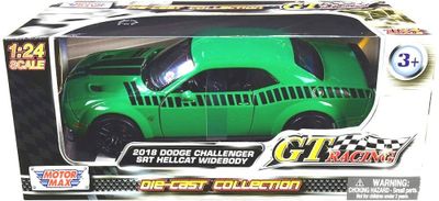 Dodge Challenger SRT Hellcat 2018 wide-body grön - skala 1:24
