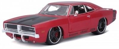 Dodge Charger R/T 1969 röd/svart - skala 1:24