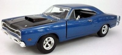 Dodge Coronet super Bee 1969 blå- skala 1:24